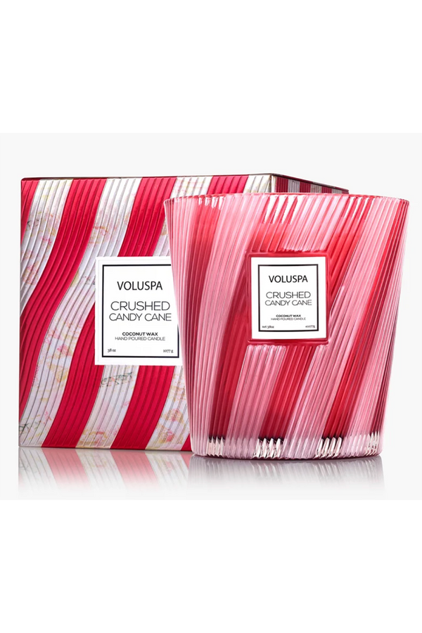 Voluspa 3 Wick Hearth Candle - Crushed Candy Cane