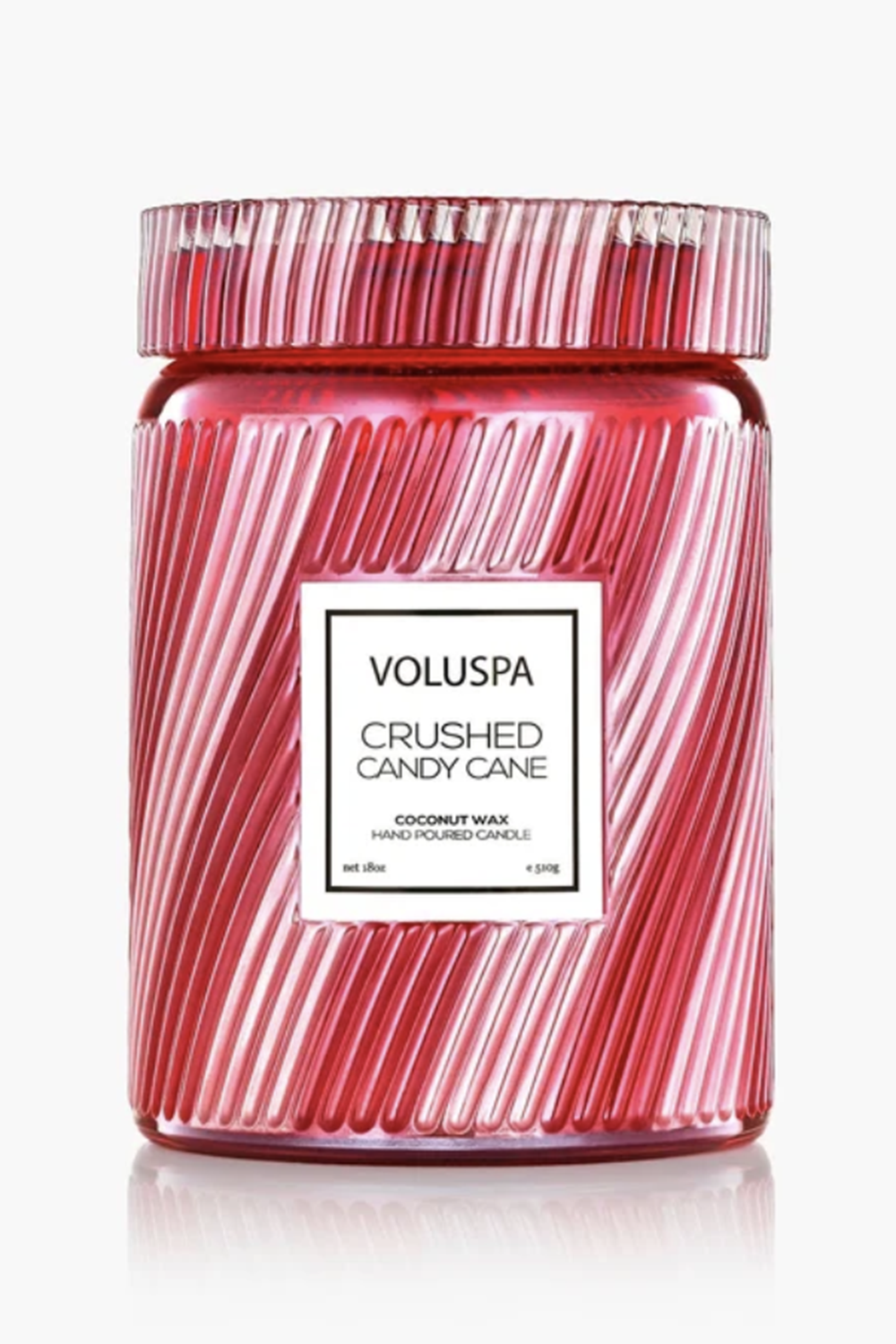 Voluspa Large Glass Jar Candle - Crushed Candy Cane