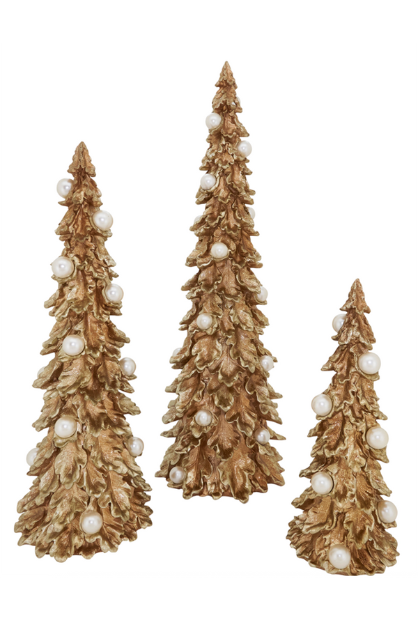 Gold Tree with Pearls Figure