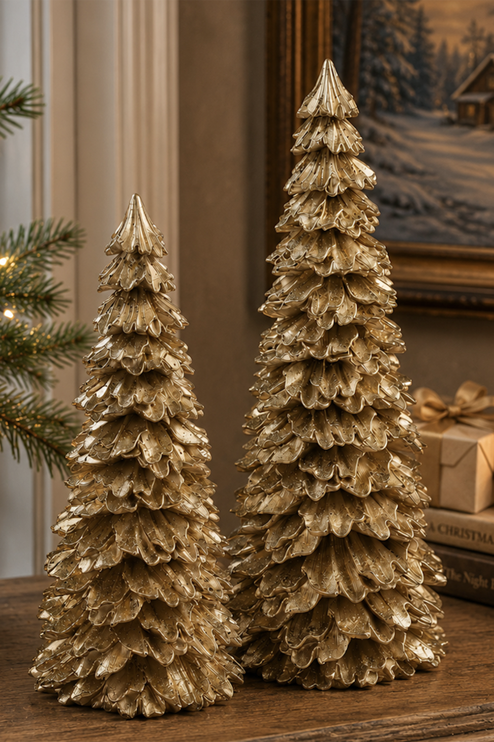 Gilded Ruffle Gold Tree