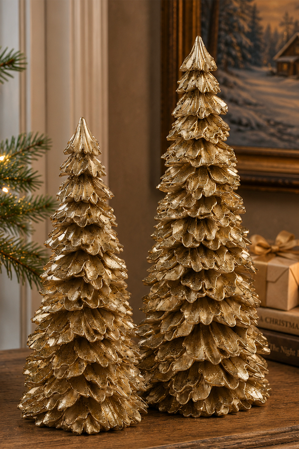 Gilded Ruffle Gold Tree