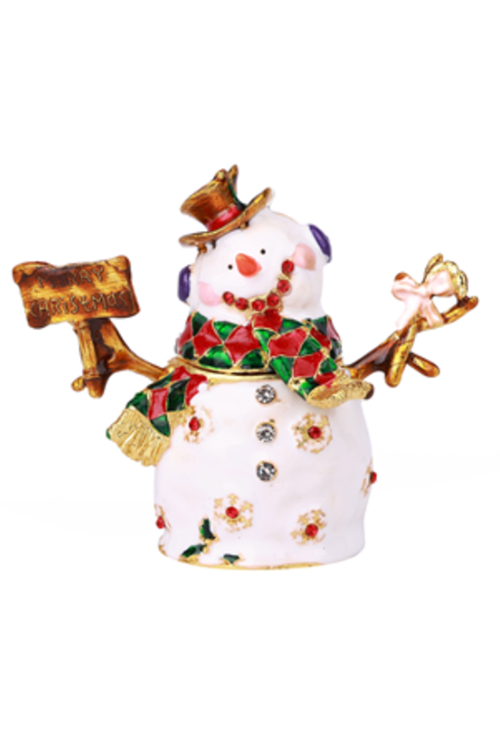 Mini Trinket Box - Vintage Snowman