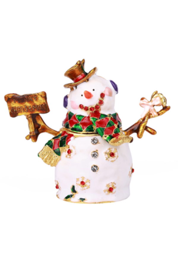 Mini Trinket Box - Vintage Snowman