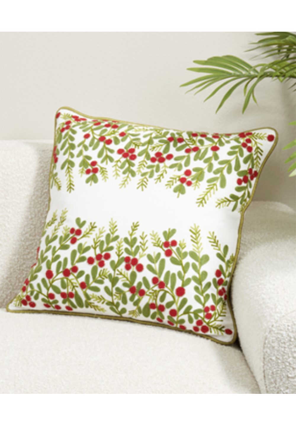 Red Berry Holiday Pillow
