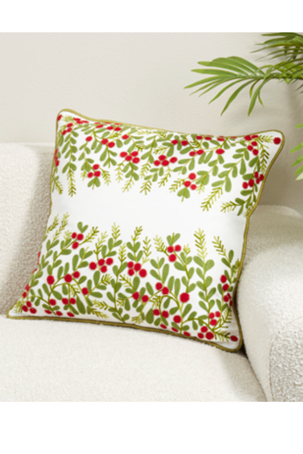 Red Berry Holiday Pillow