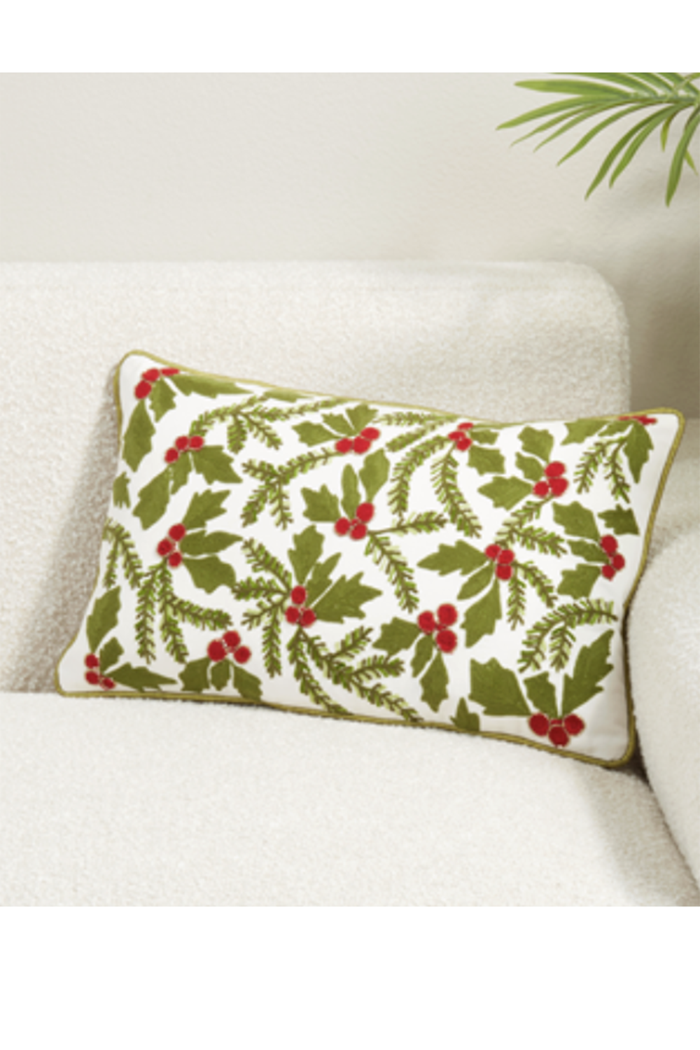 Holly Holiday Pillow