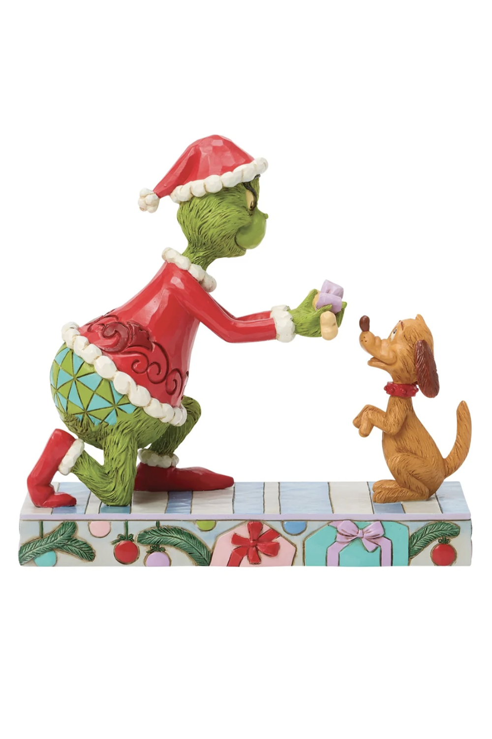 Jim Shore Figure - Grinch Giving Max a Bone