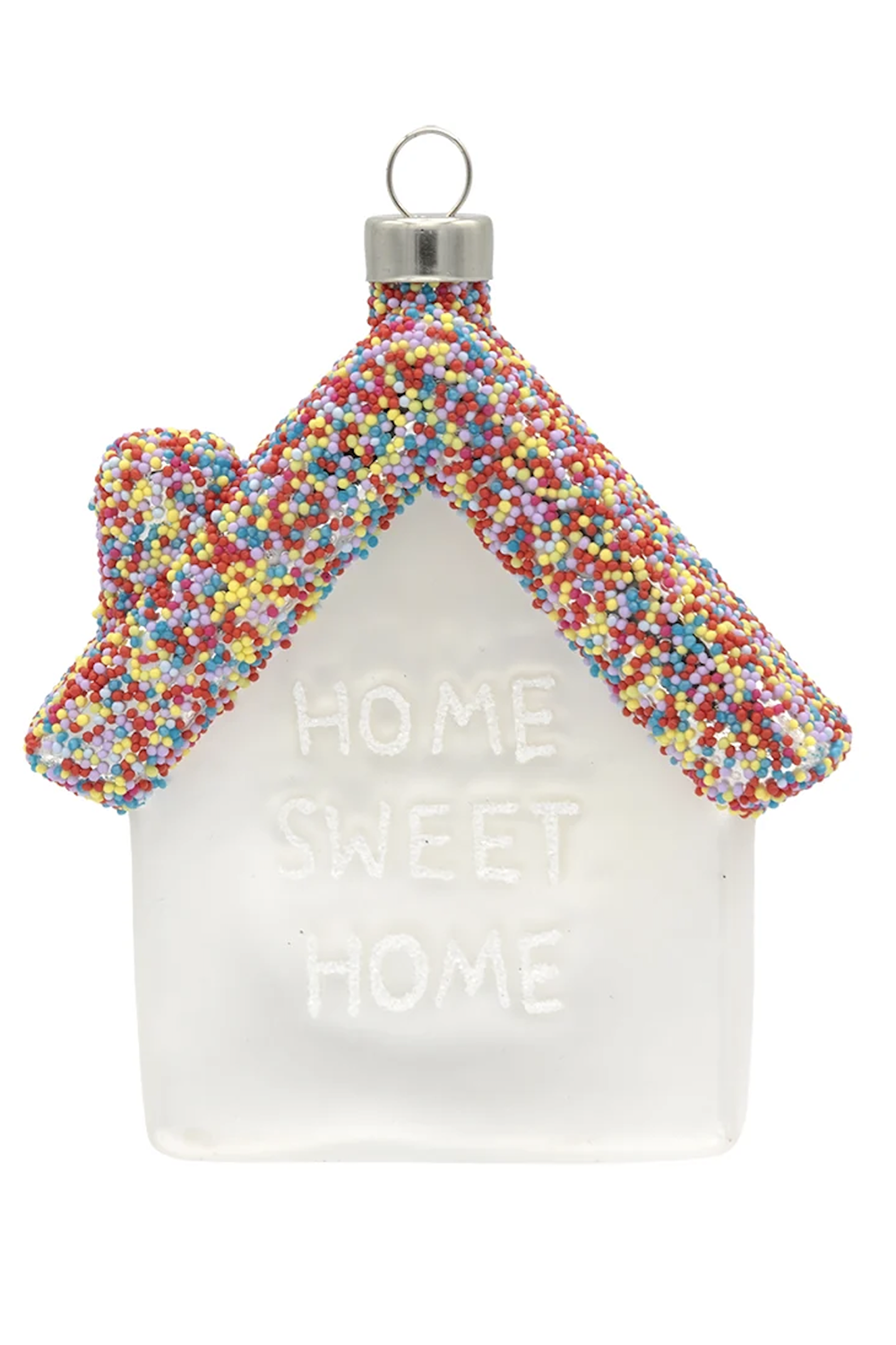 Glass Ornament - Home Sweet Home Sprinkle House
