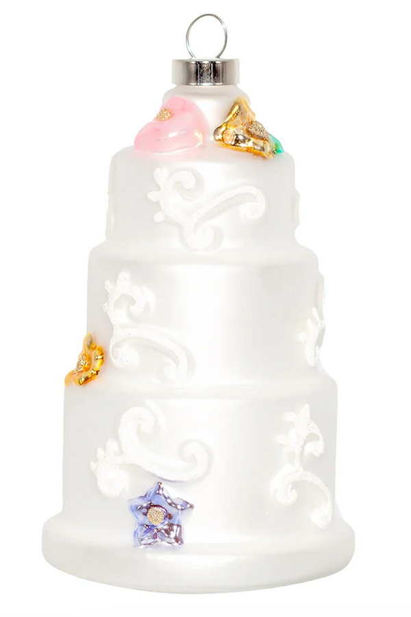 Glass Ornament - Three Tiered Wedding Cake