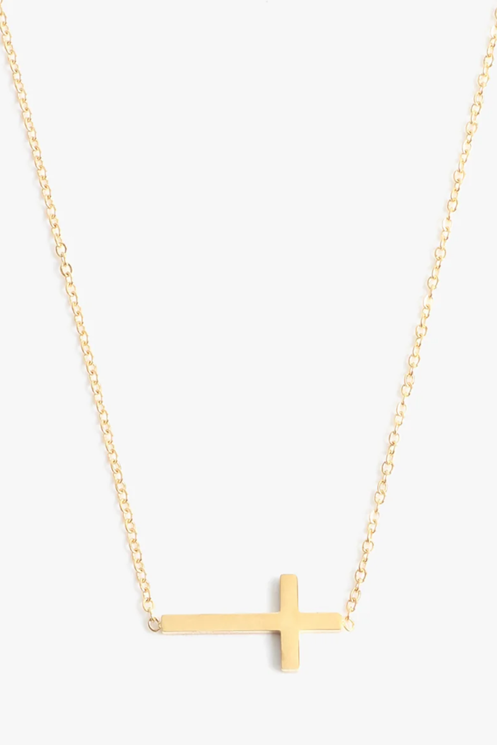 Marrin Cross Chain Necklace - Gold