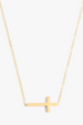 Marrin Cross Chain Necklace - Gold