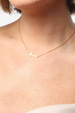 Marrin Cross Chain Necklace - Gold