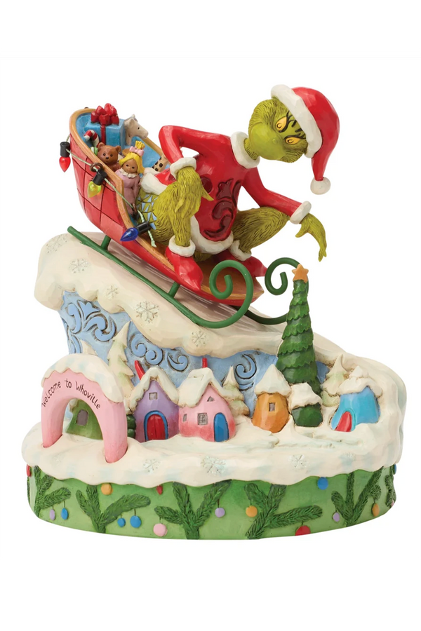Jim Shore Figure - Large Grinch on Sled