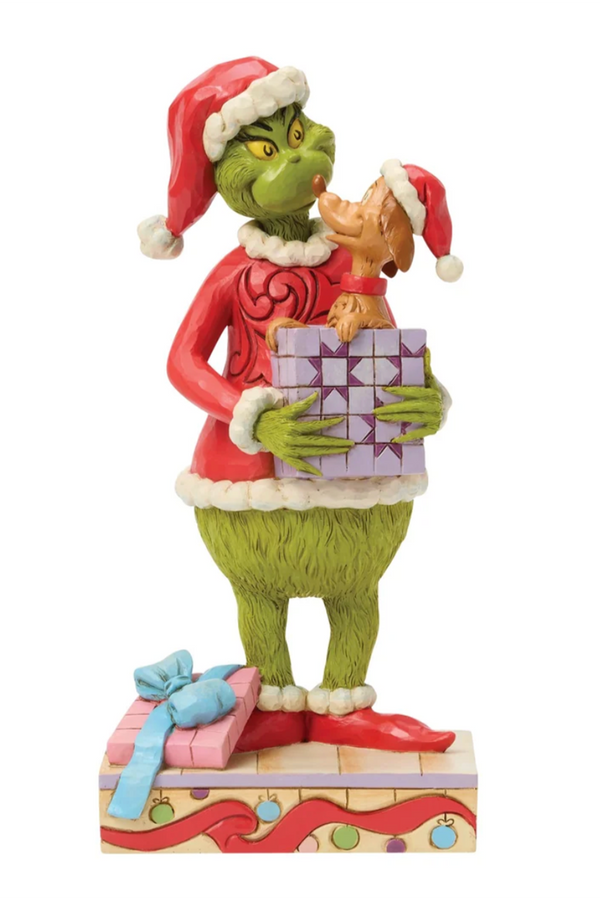 Jim Shore Figure - Grinch Holding Gift