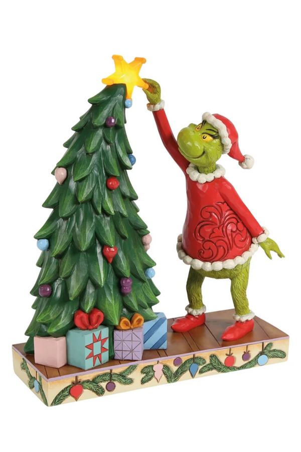 Jim Shore Figure - Grinch with Star on Tree Special Edition