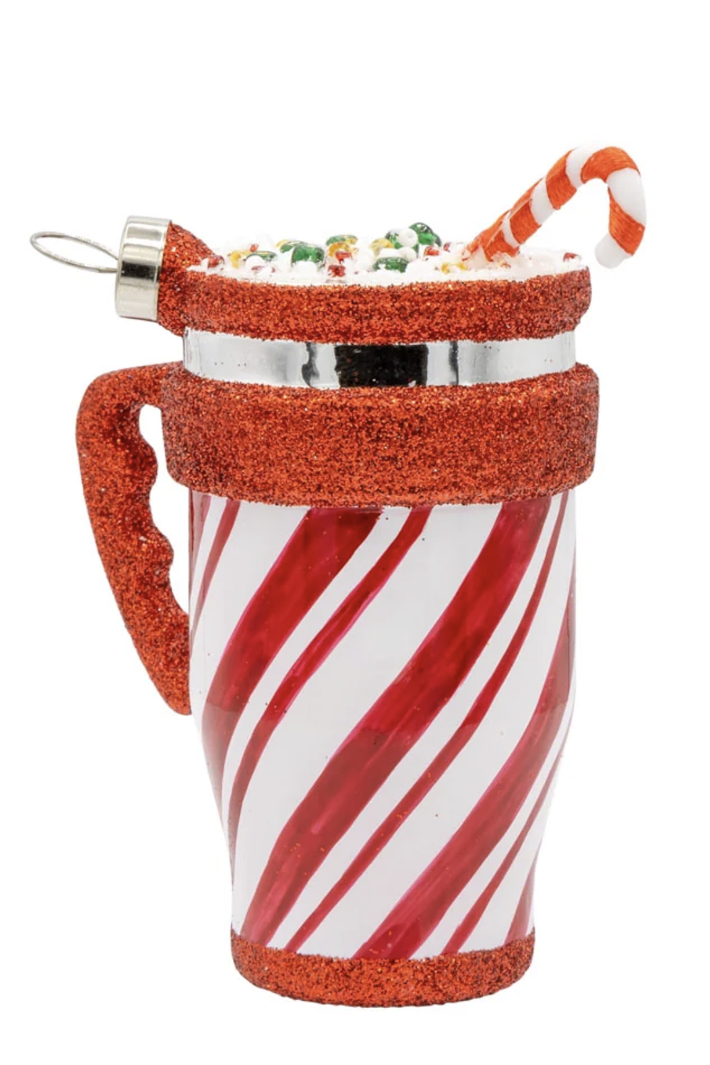 Glass Ornament - Peppermint Mug