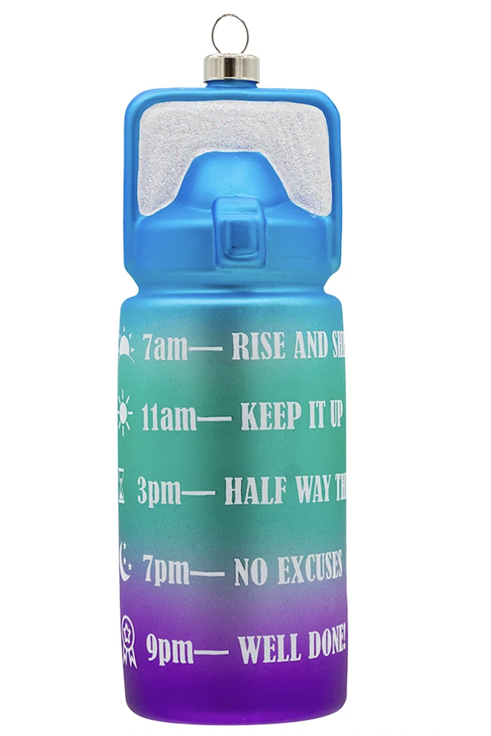 Glass Ornament - Motivational Water Bottle