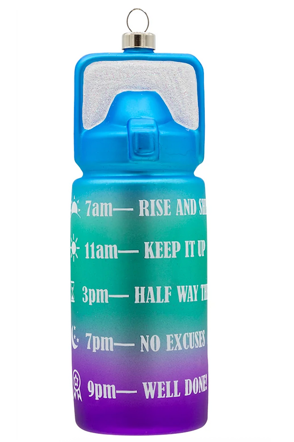 Glass Ornament - Motivational Water Bottle