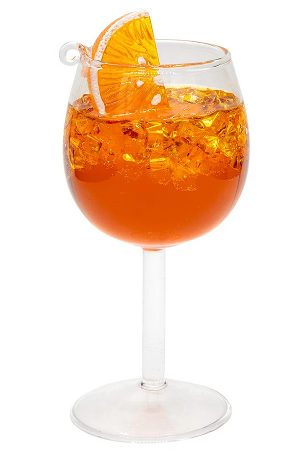 Glass Ornament - Aperol Spritz Cocktail