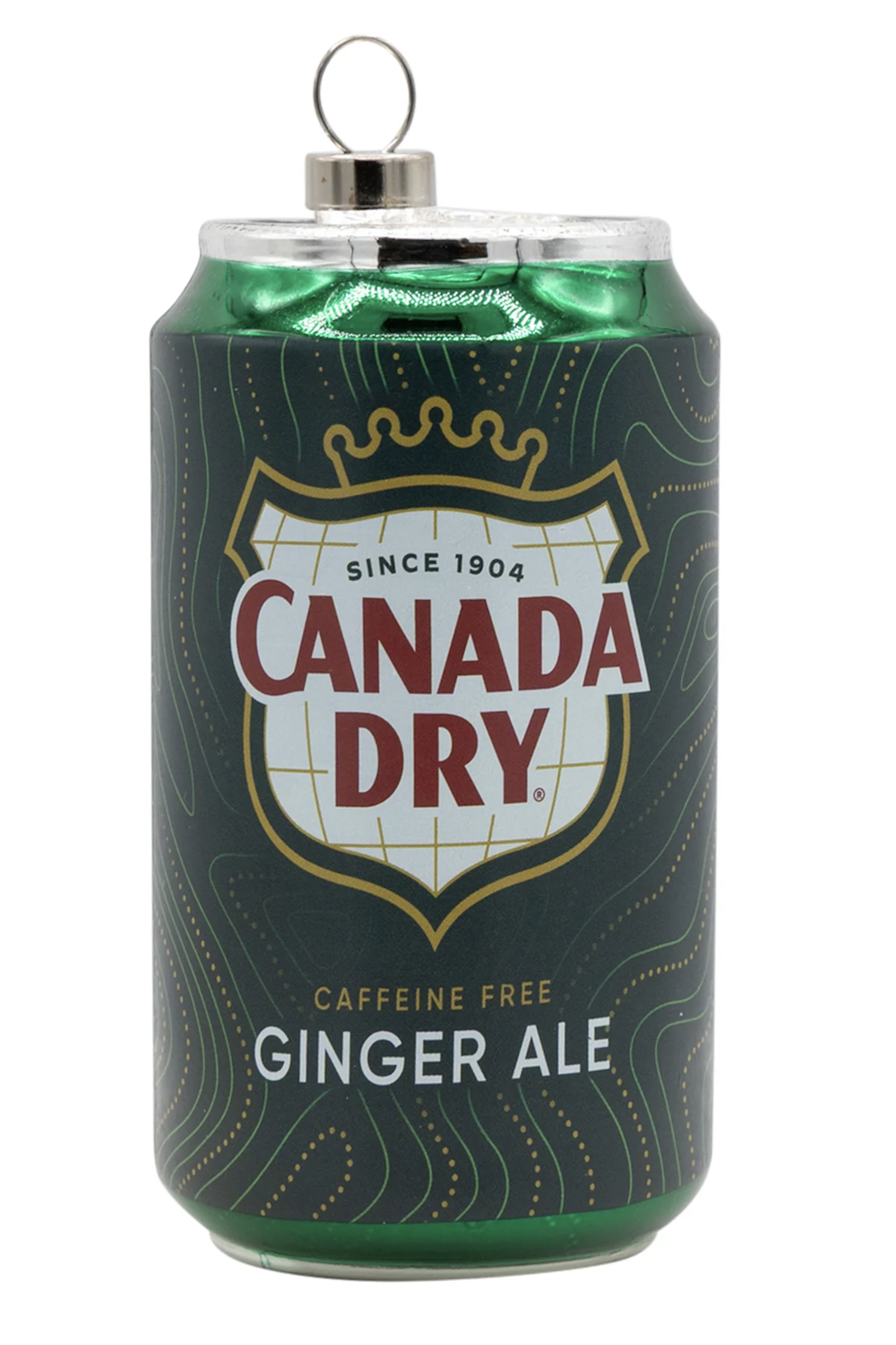 Glass Ornament - Ginger Ale Soda Can