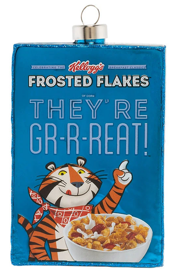 Glass Ornament - Kellogg's Frosted Flakes Cereal Box