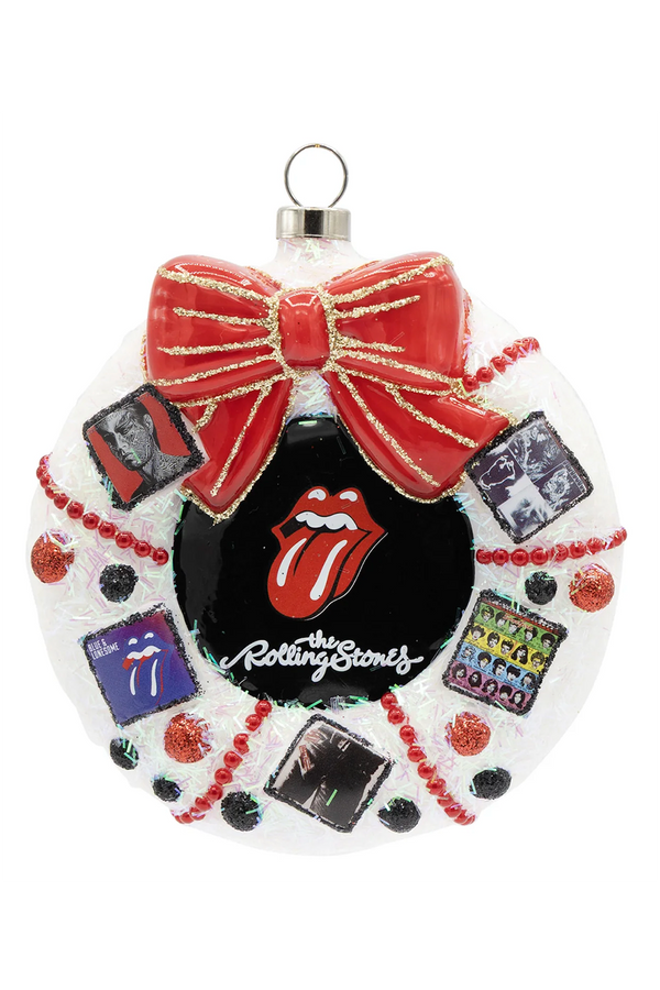 Glass Ornament - Rolling Stones Rocking Wreath