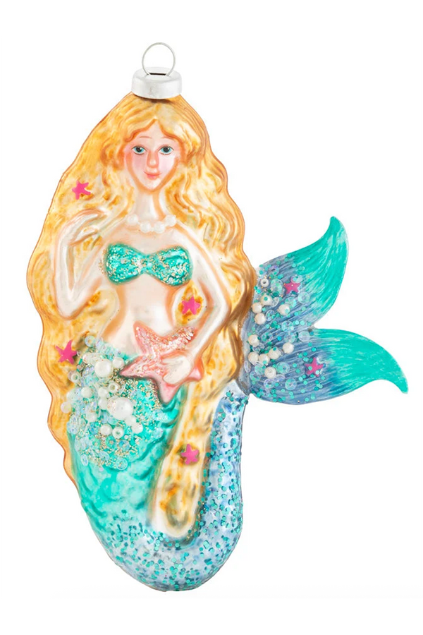 Glass Ornament - Sea Siren Mermaid