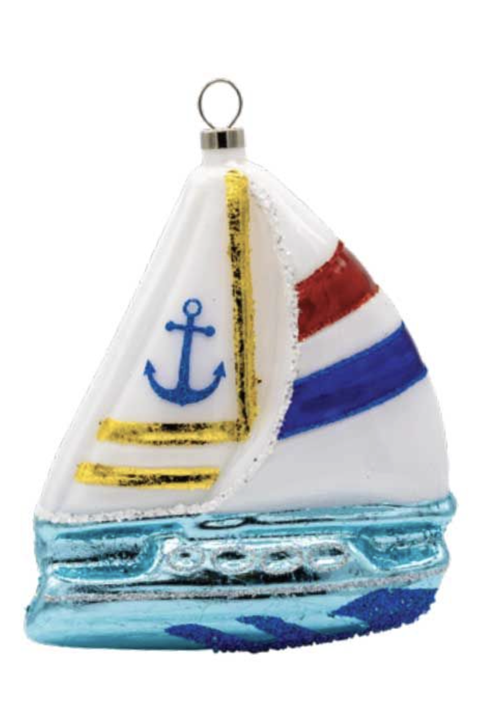 Glass Ornament - Sweet Sailboat