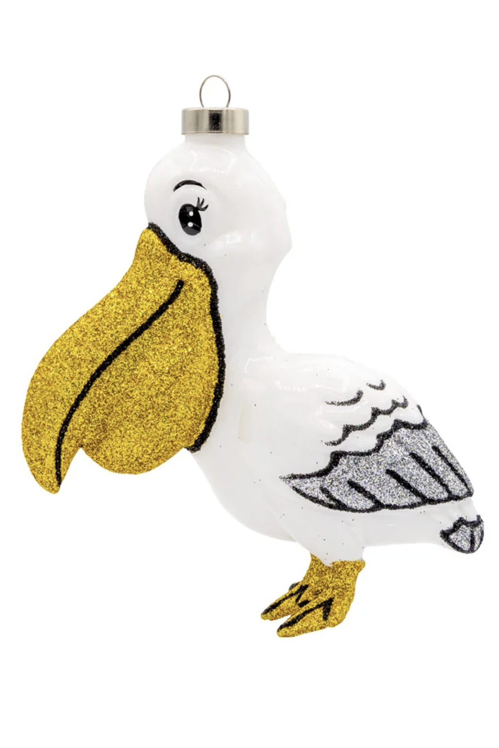 Glass Ornament - Shiny Pelican
