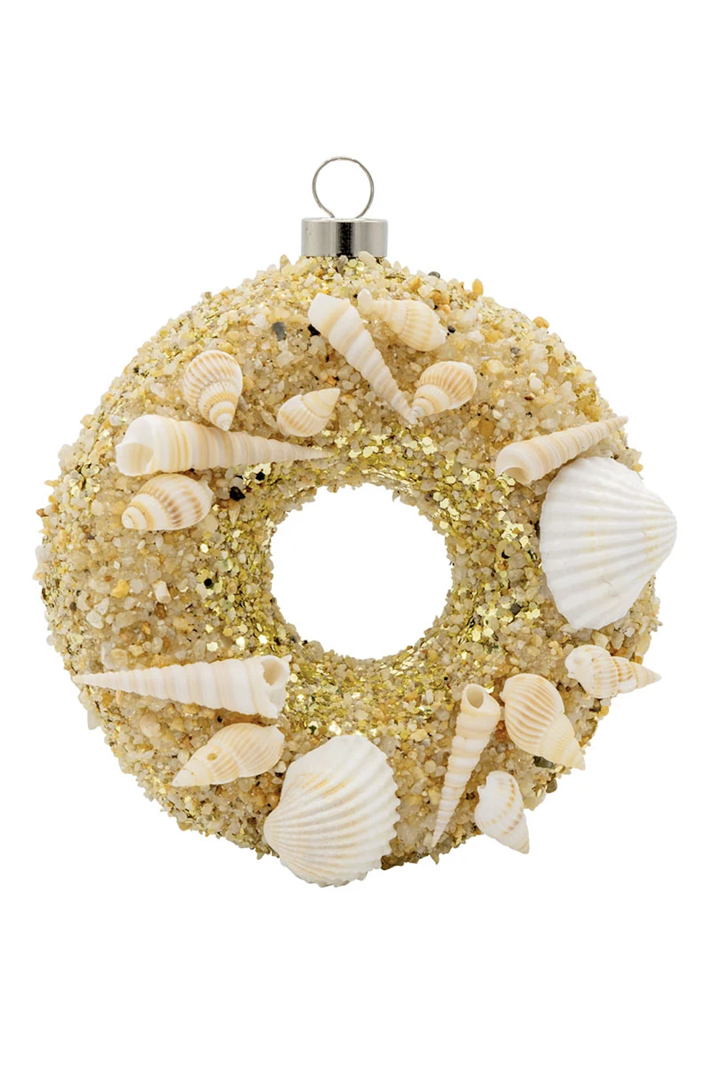 Glass Ornament - Seashell Wreath