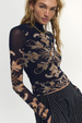 FP Jessa Long Sleeve Top - Navy Combo