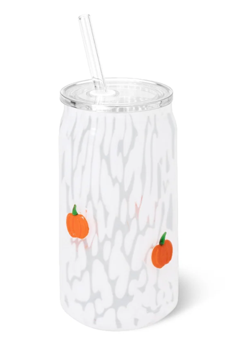Swig Charm Drinking Glass - Pumpkin
