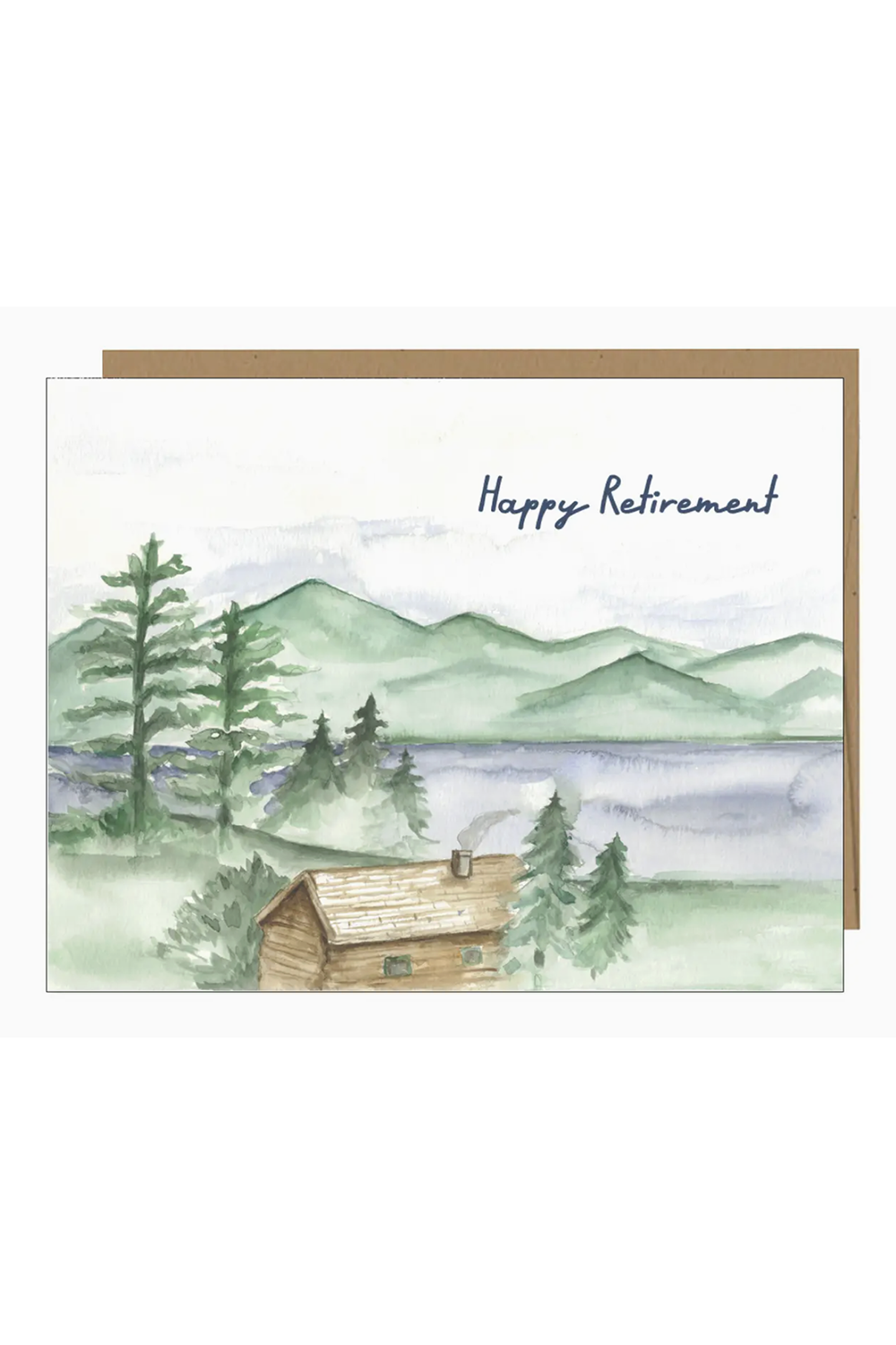 JFS Retirement Greeting Card - Cabin in Woods