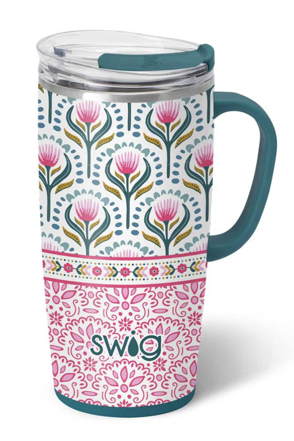 TALL Modern Coffee Mug - Lotus Bloom
