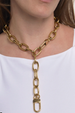 Iris Lariat Necklace - Gold