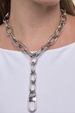 Iris Lariat Necklace - Silver
