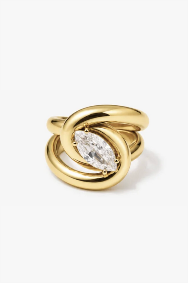 Cobra Marquise Ring - Gold