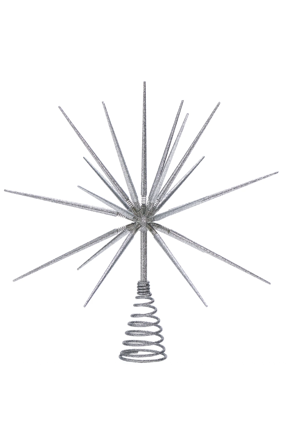 RM Burst Treetopper with Spikes on Spring - Silver