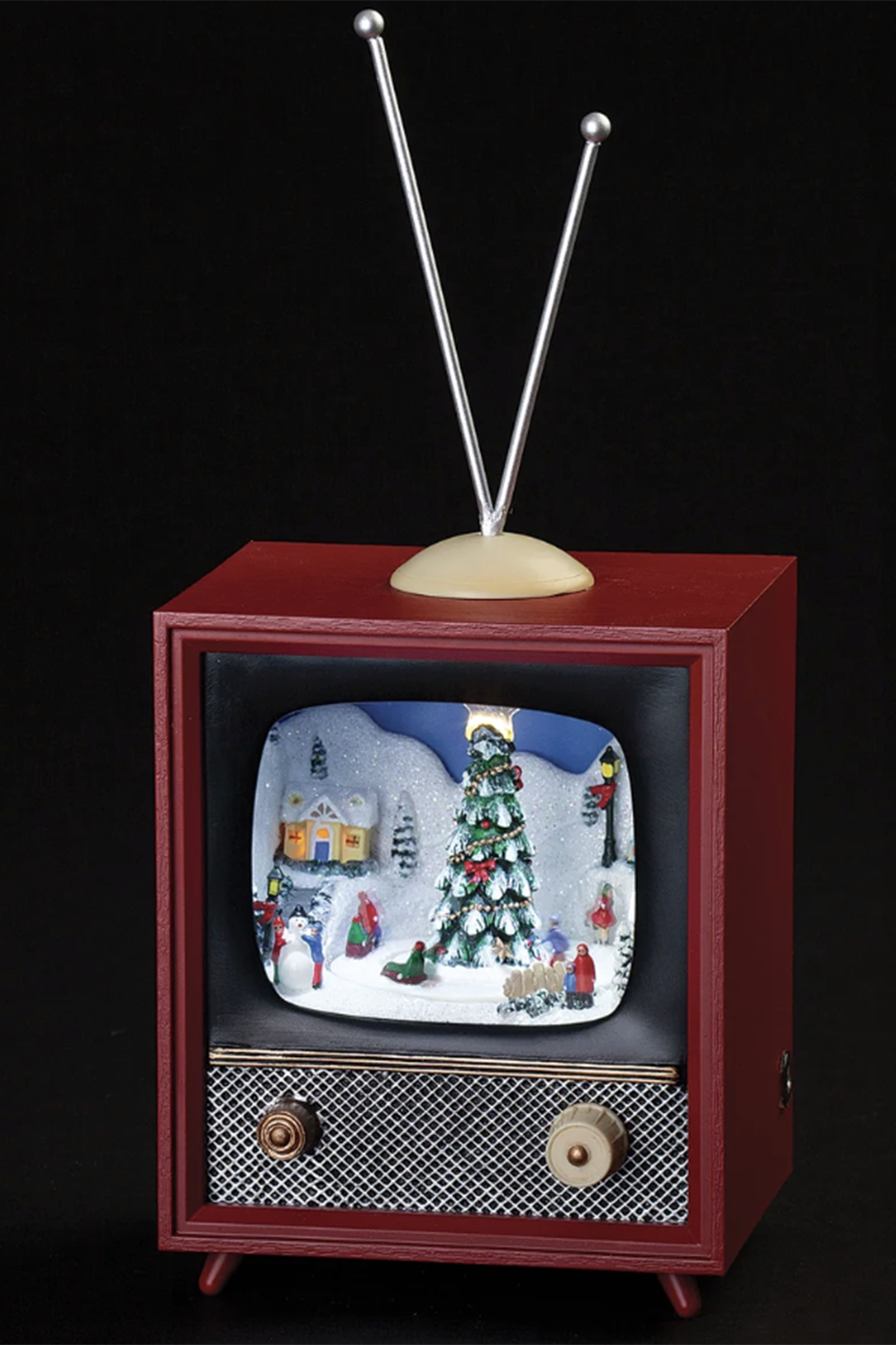 Lighted Musical Tv Skating Around Tree