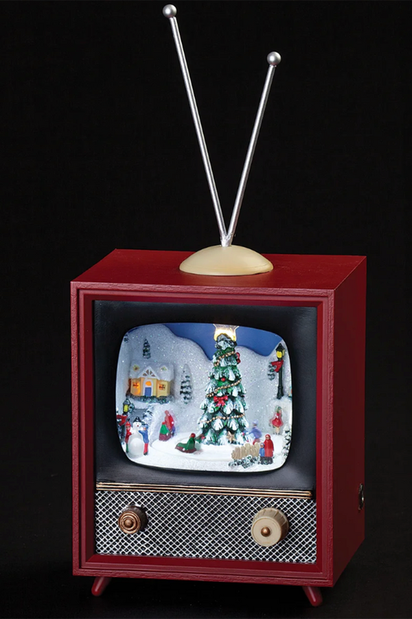 Lighted Musical Tv Skating Around Tree