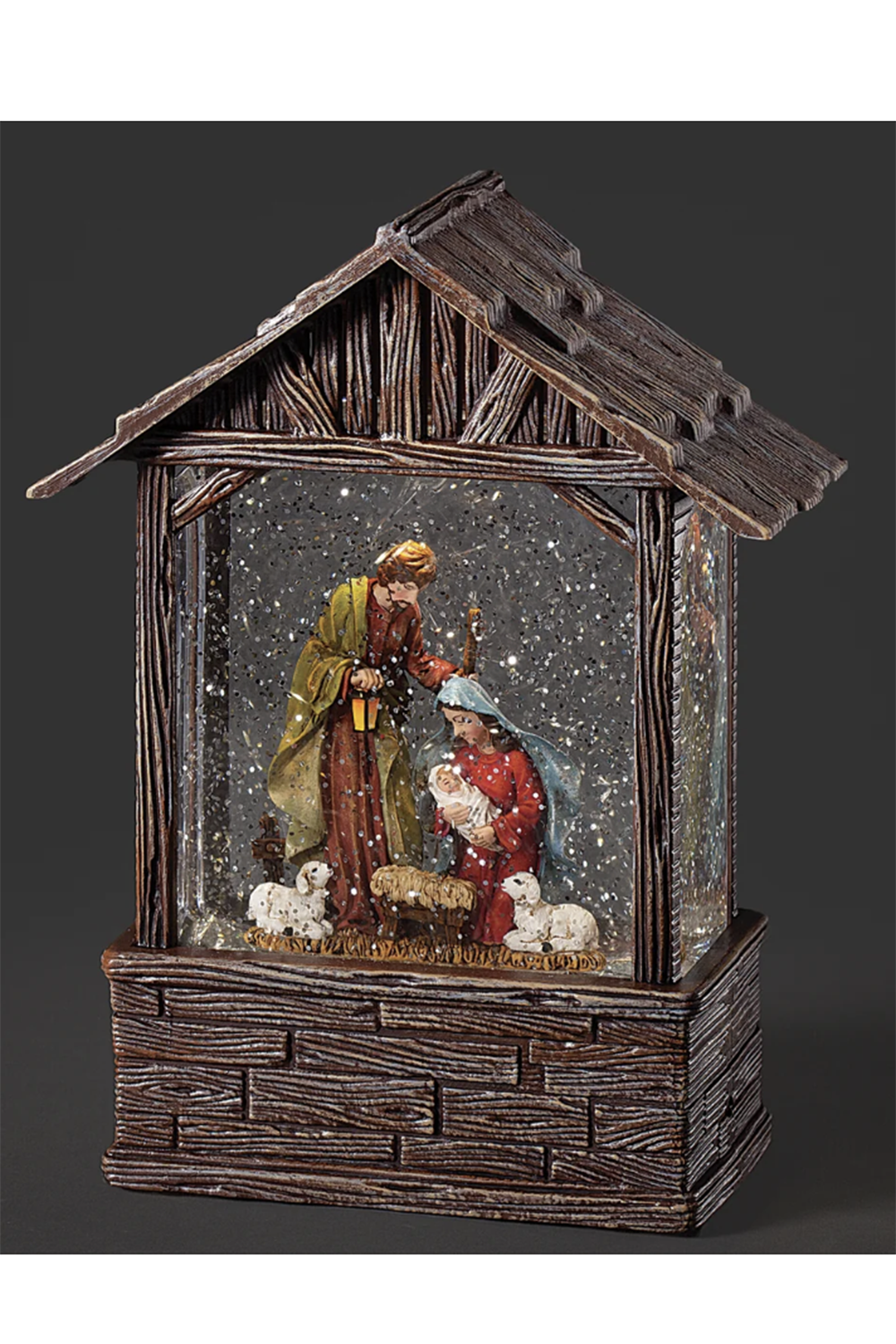 RM Lighted Nativity Stable with Holy Family