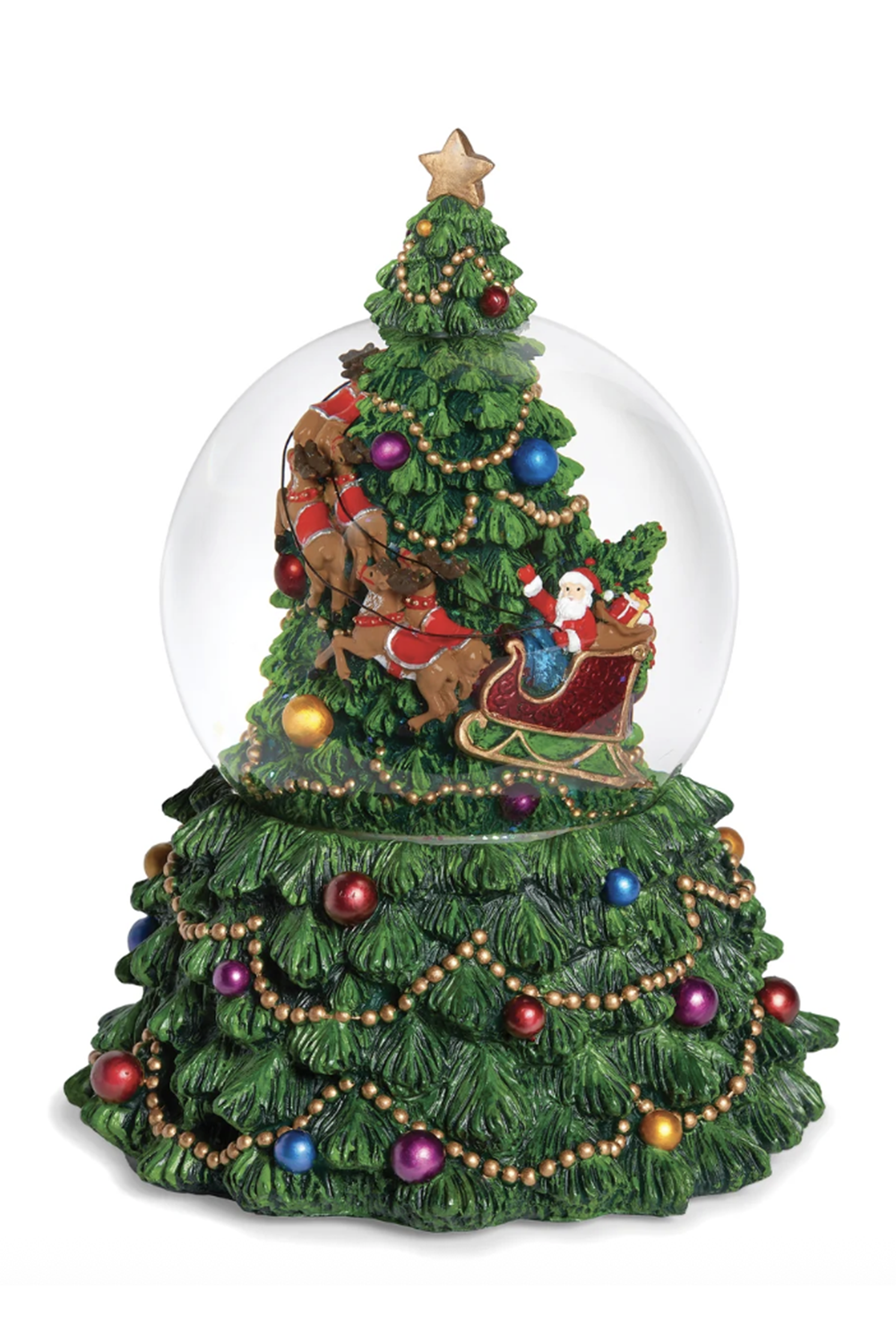 RM Glitterdome Musical Rotating Santa's Christmas Tree Adventure