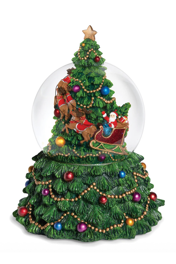 RM Glitterdome Musical Rotating Santa's Christmas Tree Adventure
