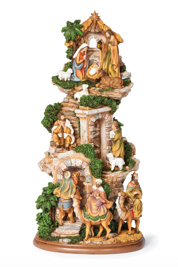 RM Multilevel Nativity Tower Figure