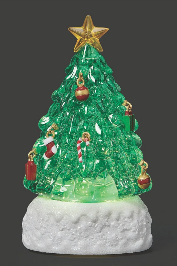 RM Lighted Mini Green Tree with Ornaments