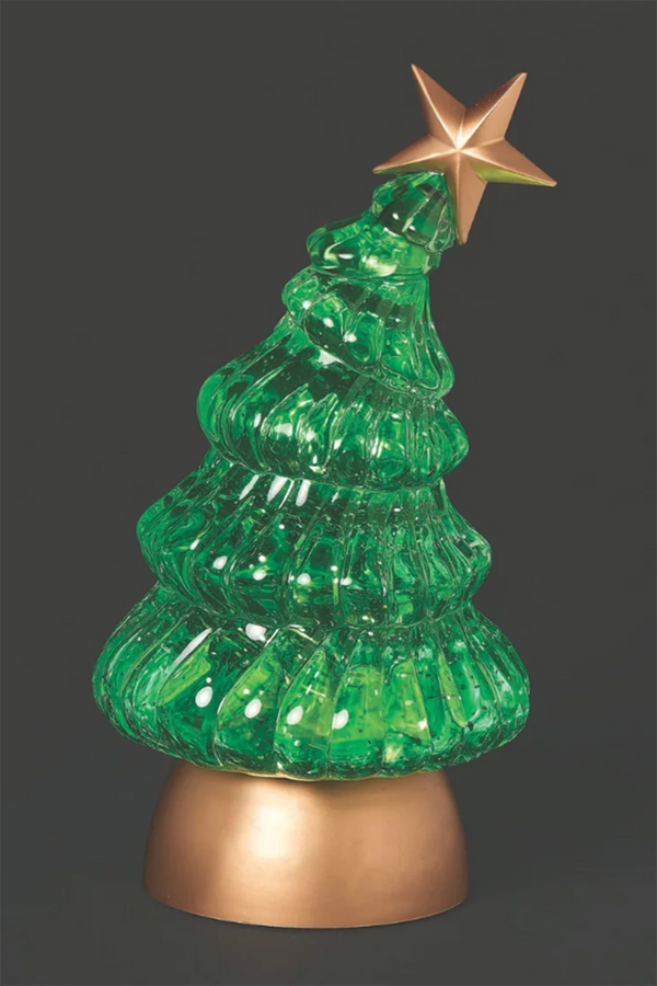RM Lighted Swirl Curved Tree with Star