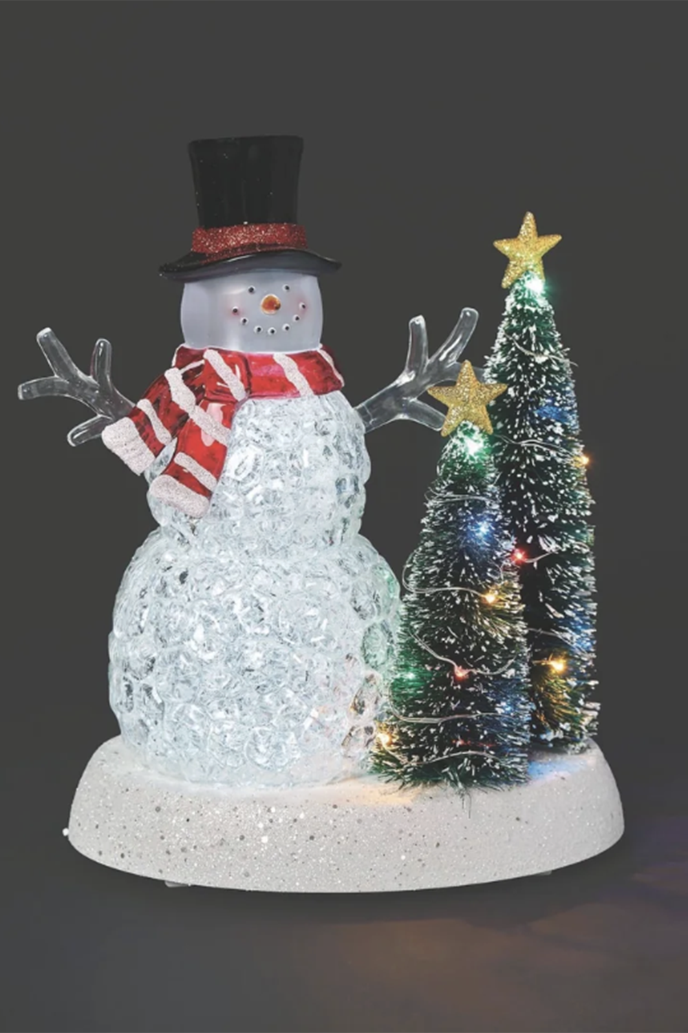 RM Lighted Snowman with Sisal Trees