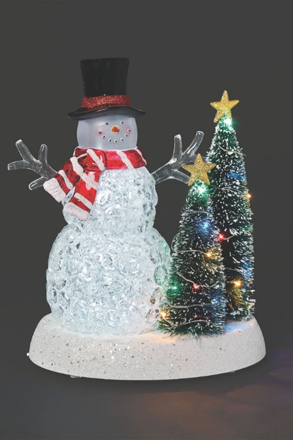 RM Lighted Snowman with Sisal Trees
