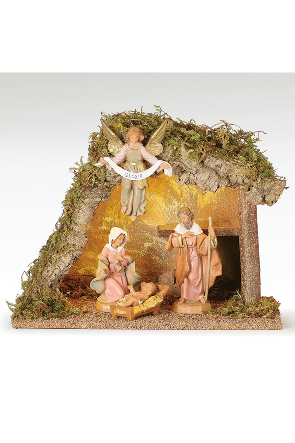 RM Fontanini 4-PC Lighted Nativity Set with Italian Stable