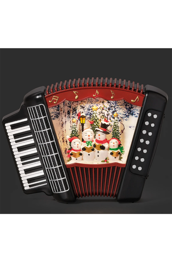 RM Lighted Musical Snowman Carolers Accordian